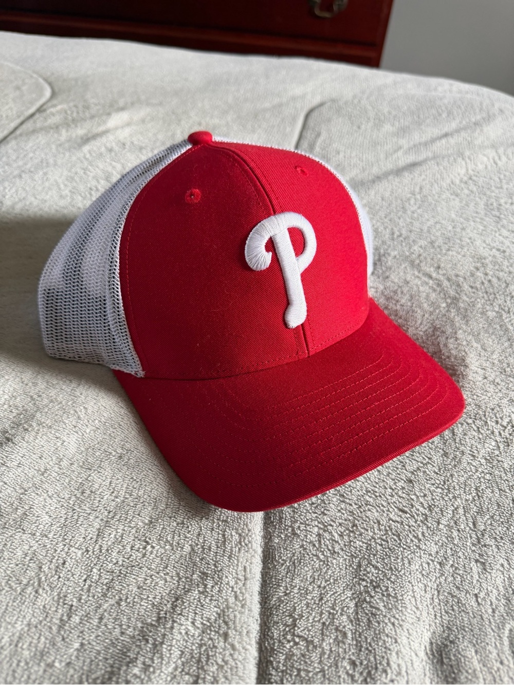 Philadelphia Phillies Red & White Hat Snap Back Hat